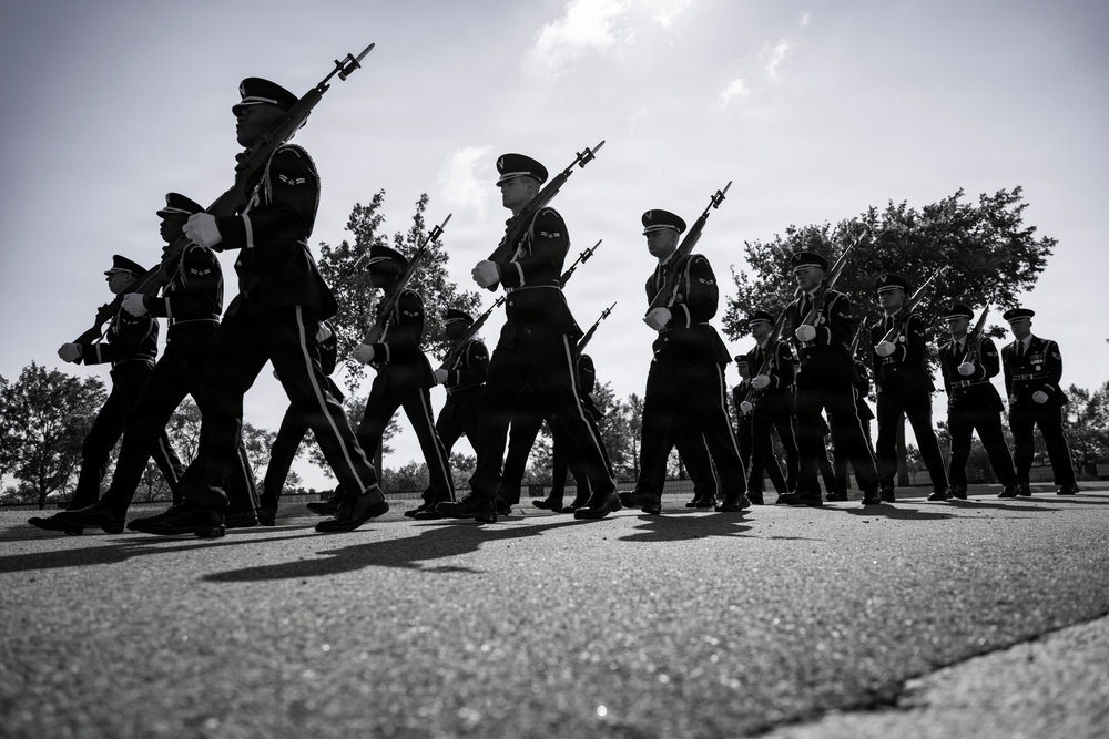 Full Military Funeral Honors with Escort are Conducted for U.S. Air Force Col. Robert Stirm in Section 57