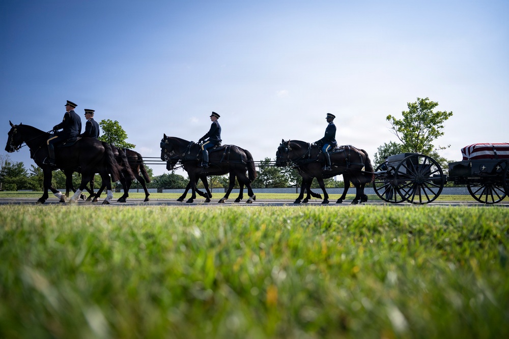 Full Military Funeral Honors with Escort are Conducted for U.S. Air Force Col. Robert Stirm in Section 57
