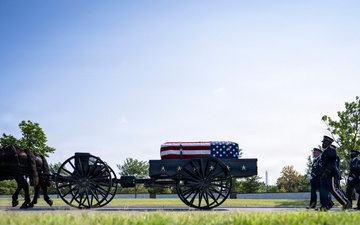 Full Military Funeral Honors with Escort are Conducted for U.S. Air Force Col. Robert Stirm in Section 57
