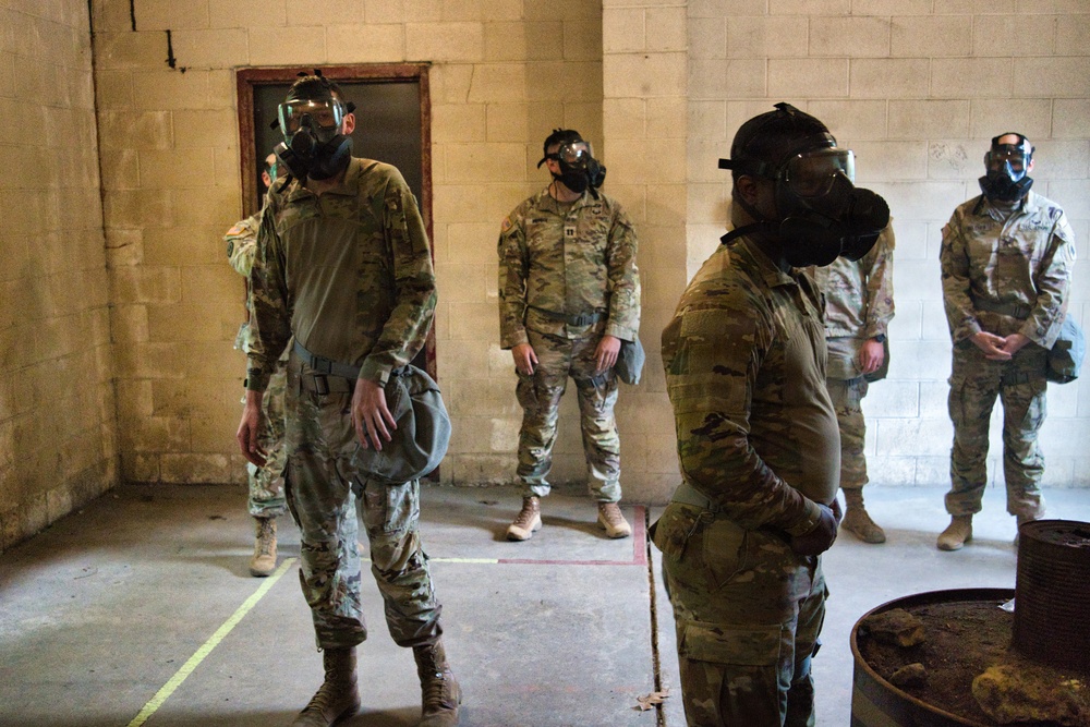 Bravo Battery, 1-623rd Field Artillery Conducts CS Gas Training at Fort Knox