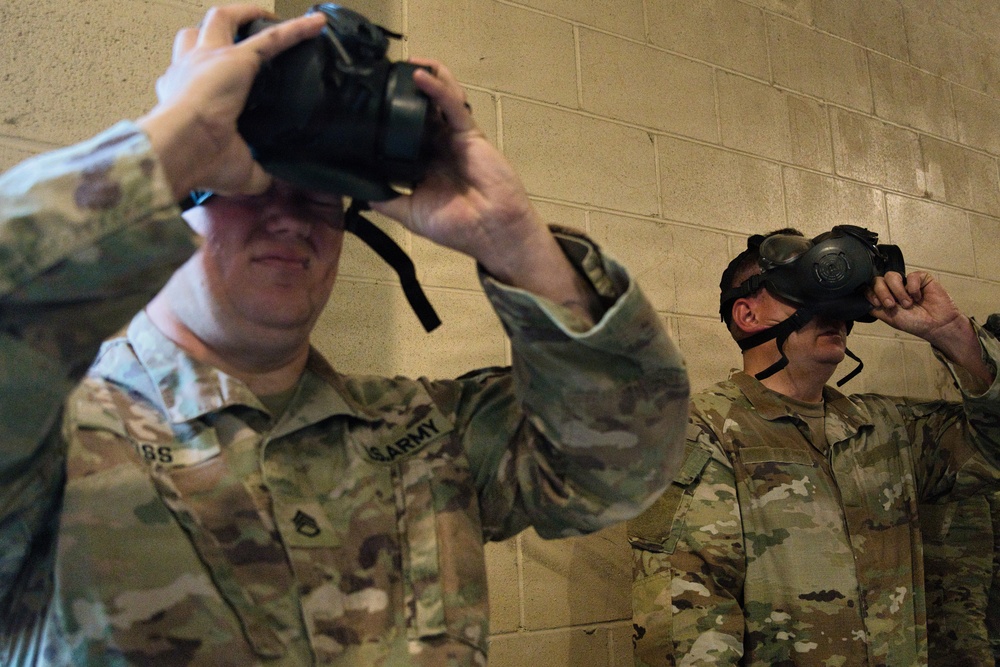 Bravo Battery, 1-623rd Field Artillery Conducts CS Gas Training at Fort Knox