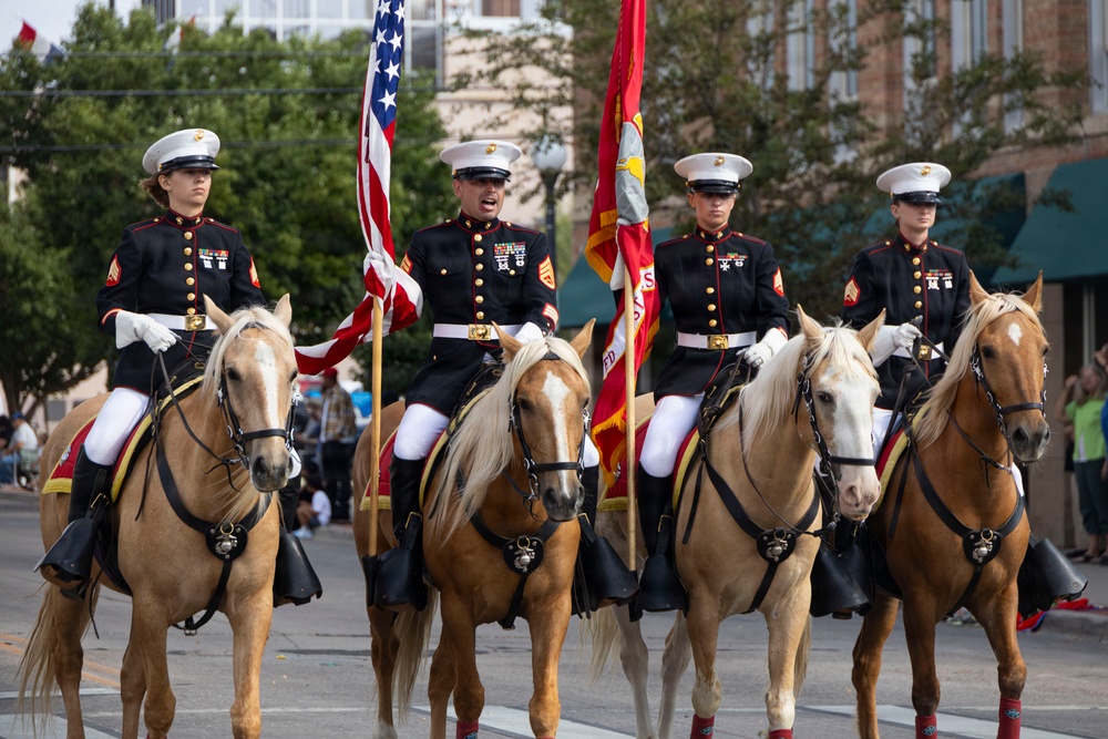 Marine Corps Mounted Color Guard participates in Cheyenne Frontier Days 2026