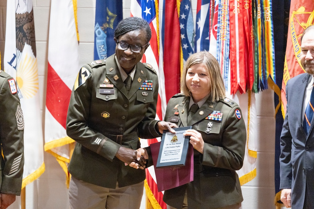 310th ESC unit and Warrant Officer recognized at Transportation Corps ceremony