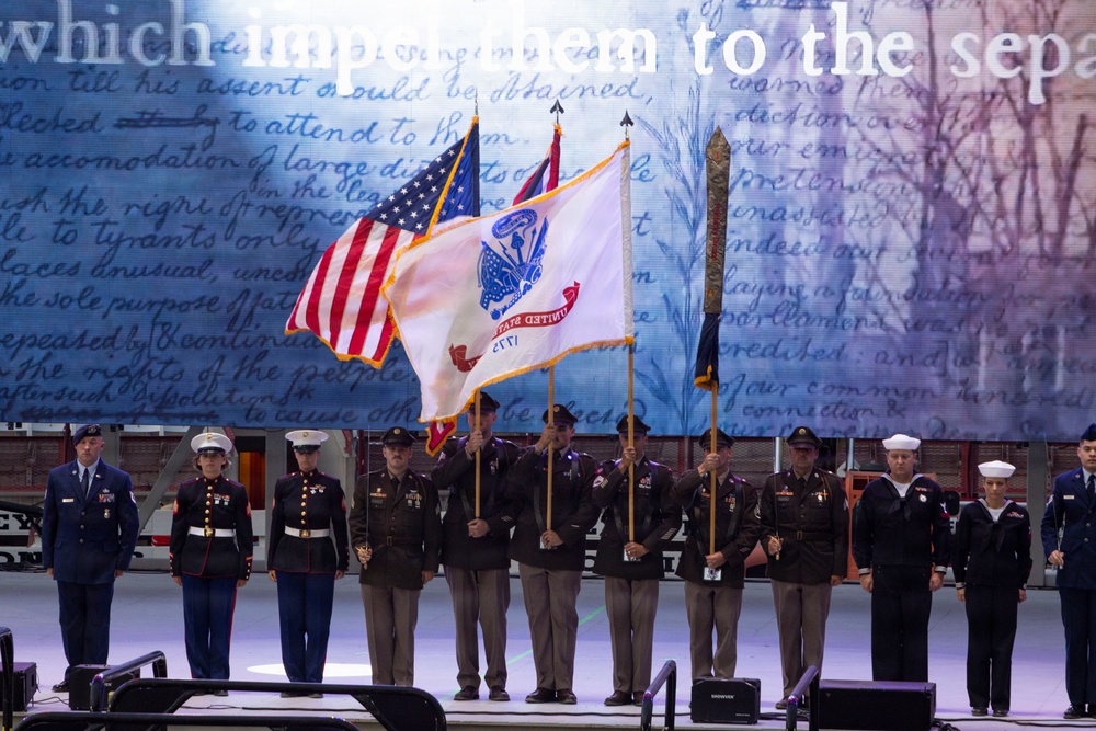 Marine Corps Mounted Color Guard participates in Cheyenne Frontier Days 2026