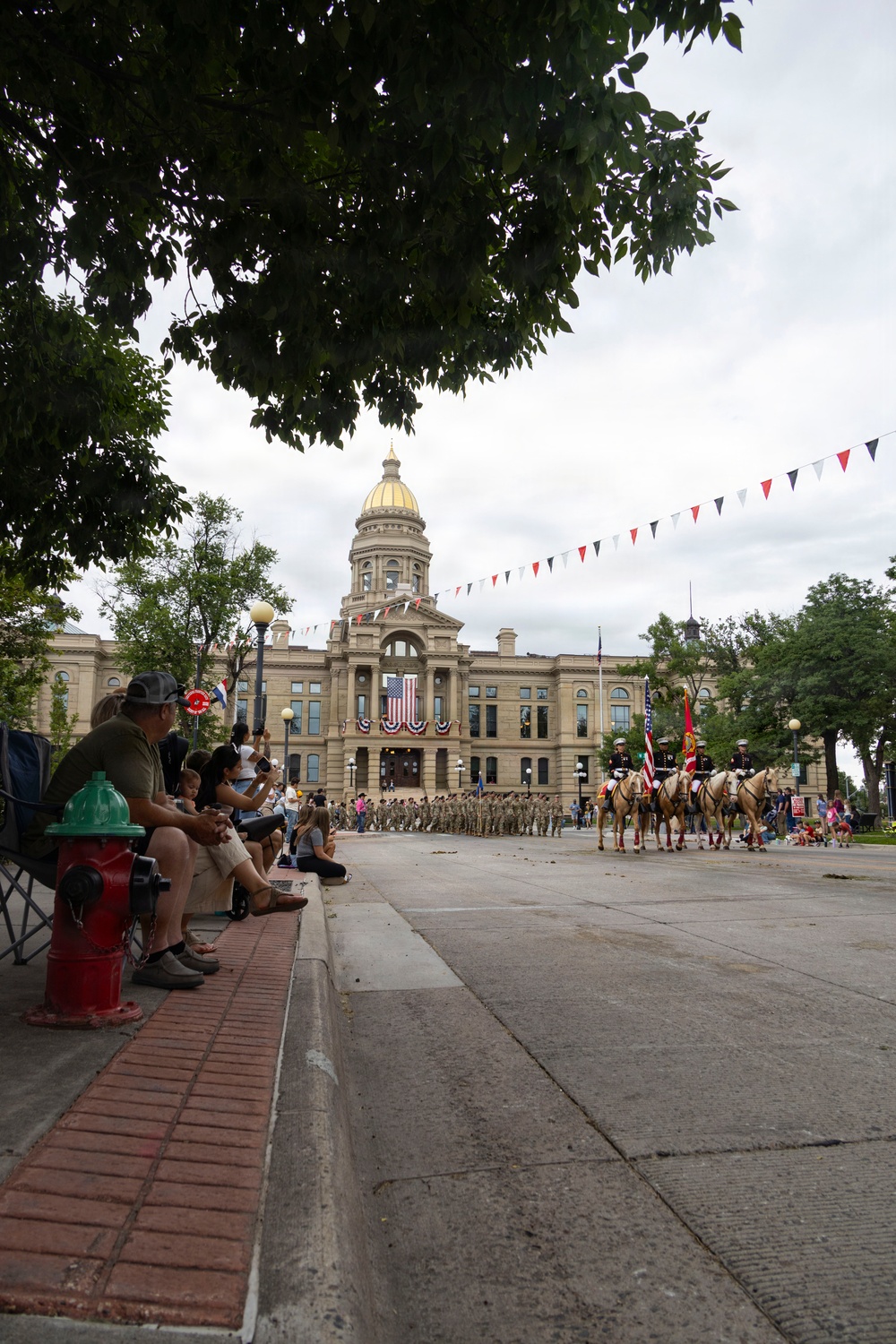 Marine Corps Mounted Color Guard participates in Cheyenne Frontier Days 2026