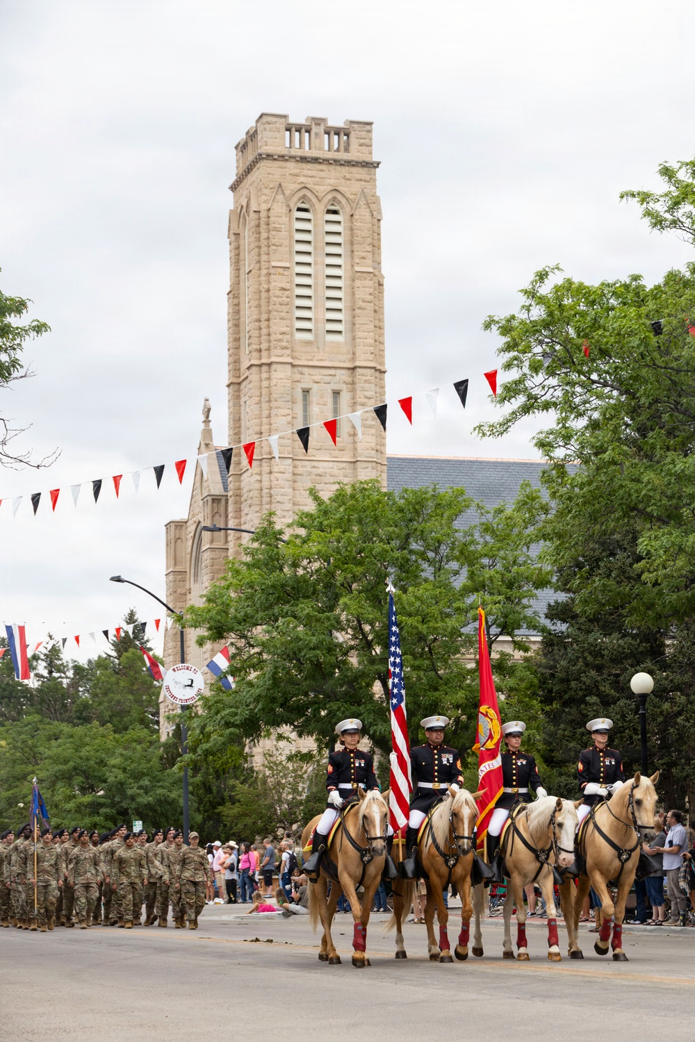 Marine Corps Mounted Color Guard participates in Cheyenne Frontier Days 2026