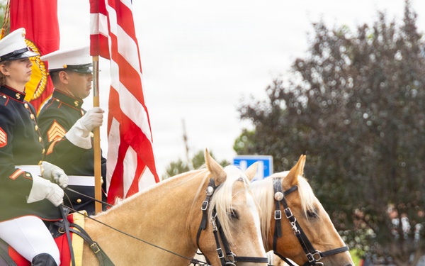Marine Corps Mounted Color Guard participates in Cheyenne Frontier Days 2026
