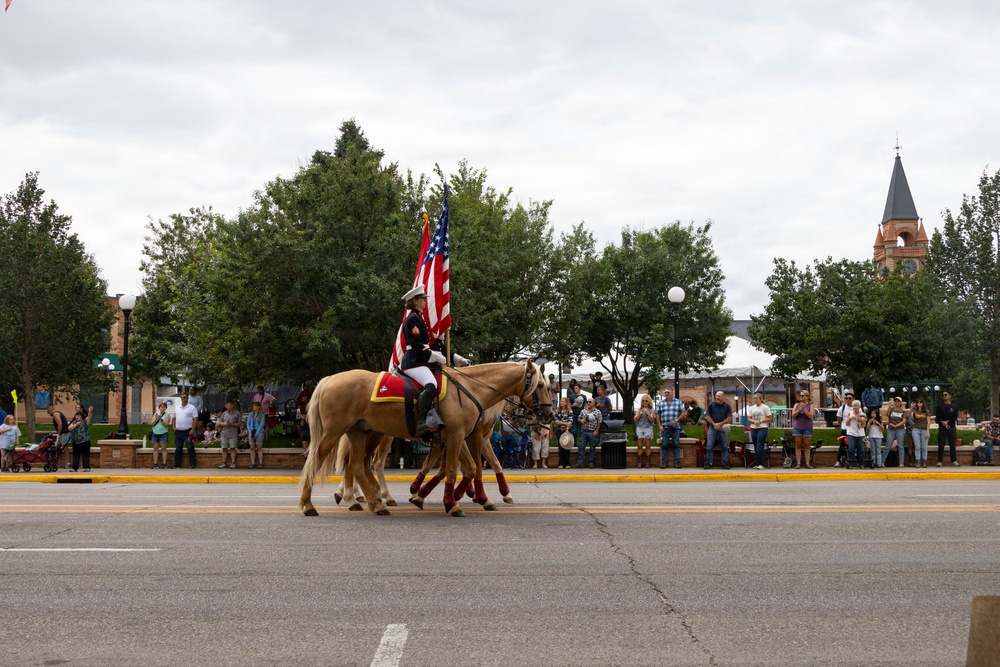 Marine Corps Mounted Color Guard participates in Cheyenne Frontier Days 2026
