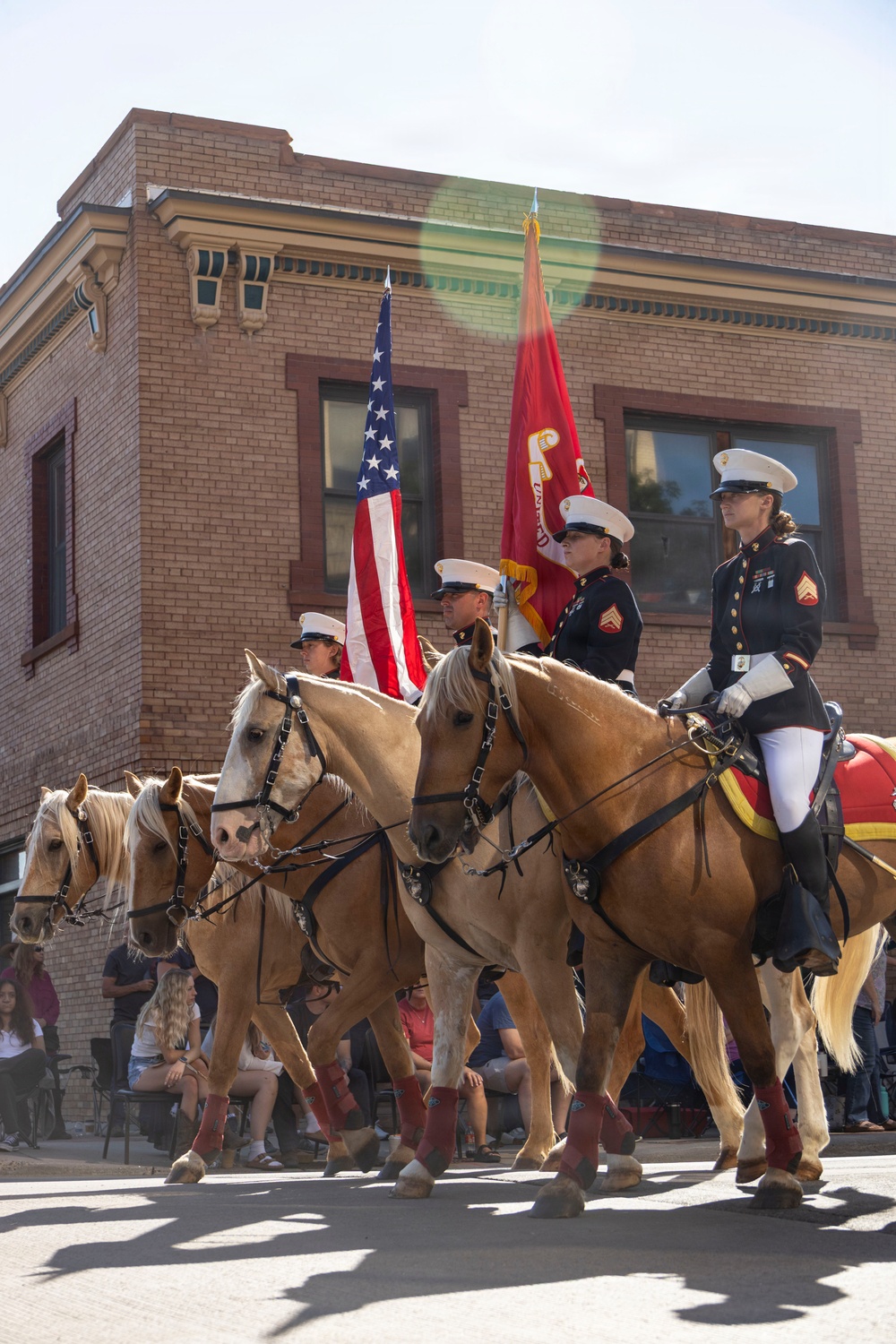 Marine Corps Mounted Color Guard participates in Cheyenne Frontier Days 2026