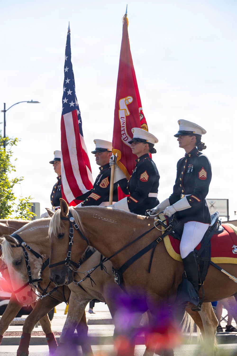 Marine Corps Mounted Color Guard participates in Cheyenne Frontier Days 2026