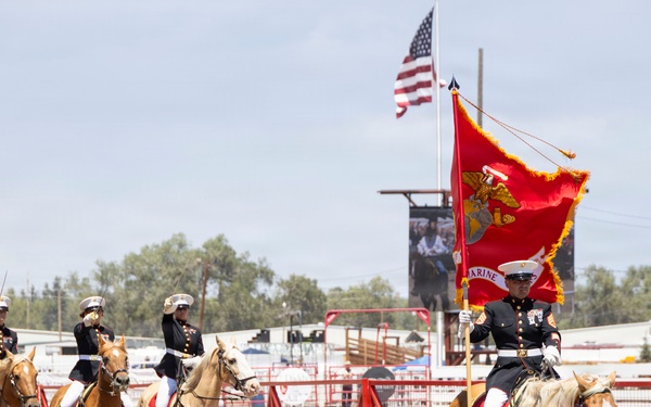 Marine Corps Mounted Color Guard participates in Cheyenne Frontier Days 2026
