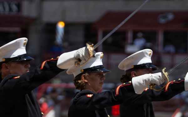 Marine Corps Mounted Color Guard participates in Cheyenne Frontier Days 2026