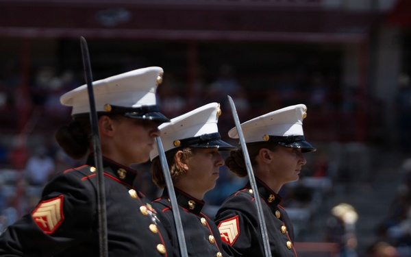 Marine Corps Mounted Color Guard participates in Cheyenne Frontier Days 2026