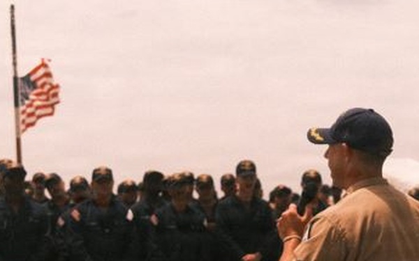 USS Chafee Crew Honored During Shipboard Awards and Promotion Ceremony