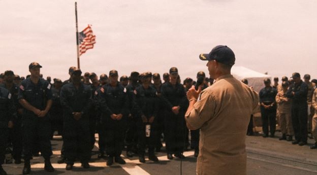 USS Chafee Crew Honored During Shipboard Awards and Promotion Ceremony