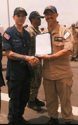 USS Chafee Crew Honored During Shipboard Awards and Promotion Ceremony