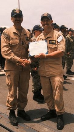 USS Chafee Crew Honored During Shipboard Awards and Promotion Ceremony