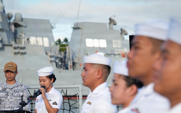 Philippine Navy sailors receive new ranks during RIMPAC 2026