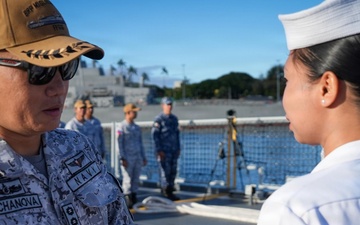 Philippine Navy sailors receive new ranks during RIMPAC 2026