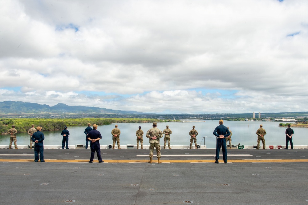 USS Essex returns to Pearl Harbor during RIMPAC 2026