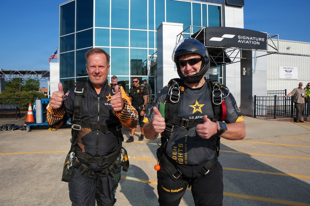 Golden Knights Tandem Team Hosts Community Leaders, Athletes for Jump Over Frederick, Maryland