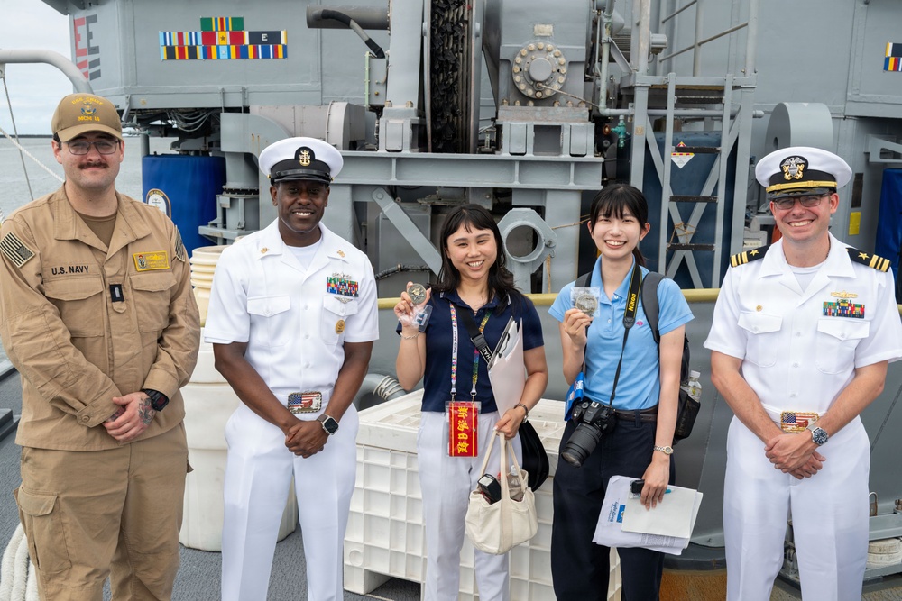 USS Chief (MCM-14) port visit to Niigata, Japan