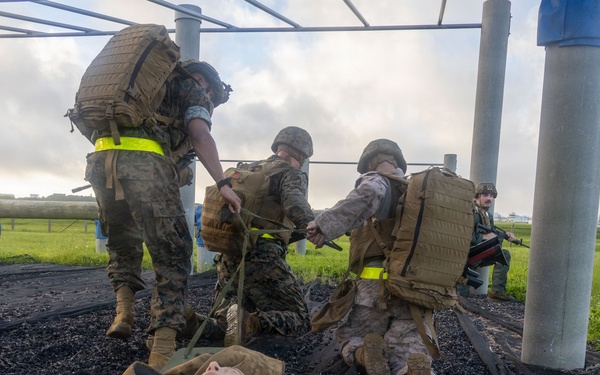 MAG-36 service members apply combat medicine