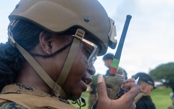 MAG-36 service members apply combat medicine