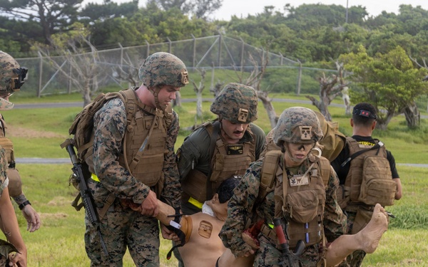 MAG-36 service members demonstrate medical response training in simulated tactical environment