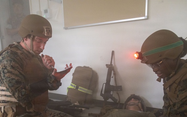 MAG-36 service members demonstrate medical response techniques