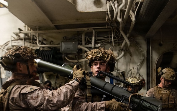 U.S. Marines Conduct Fast Reload Drills Aboard USS Boxer