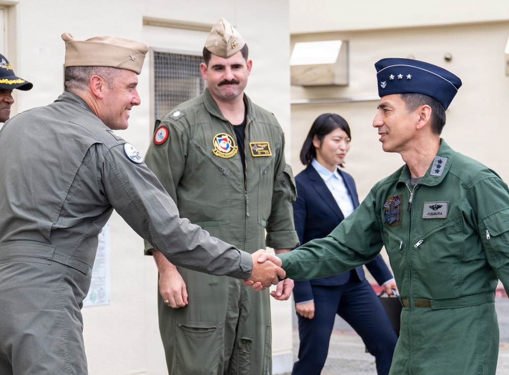 Japan Air Self-Defense Force Lt. Gen. Keita FUNAKURA, Commander, Northern Air Defense Force, visits Naval Air Facility Misawa