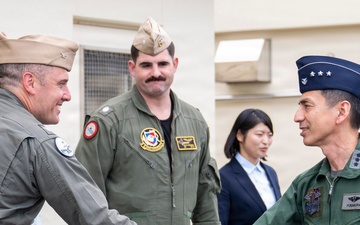 Japan Air Self-Defense Force Lt. Gen. Keita FUNAKURA, Commander, Northern Air Defense Force, visits Naval Air Facility Misawa