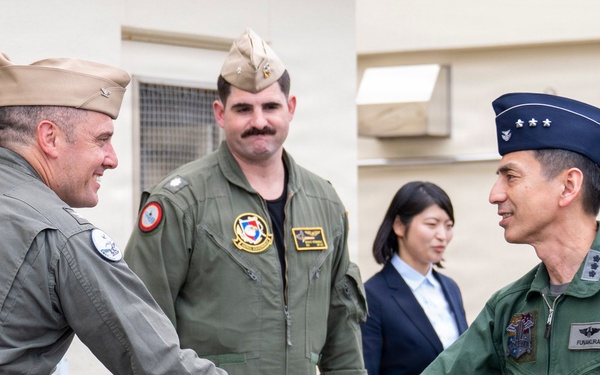 Japan Air Self-Defense Force Lt. Gen. Keita FUNAKURA, Commander, Northern Air Defense Force, visits Naval Air Facility Misawa