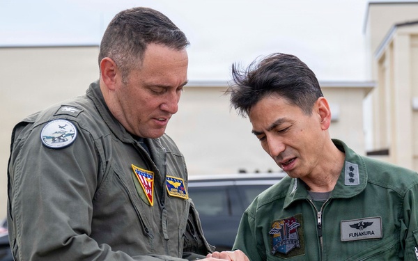 Japan Air Self-Defense Force Lt. Gen. Keita FUNAKURA, Commander, Northern Air Defense Force, visits Naval Air Facility Misawa