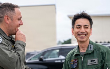 Japan Air Self-Defense Force Lt. Gen. Keita FUNAKURA, Commander, Northern Air Defense Force, visits Naval Air Facility Misawa