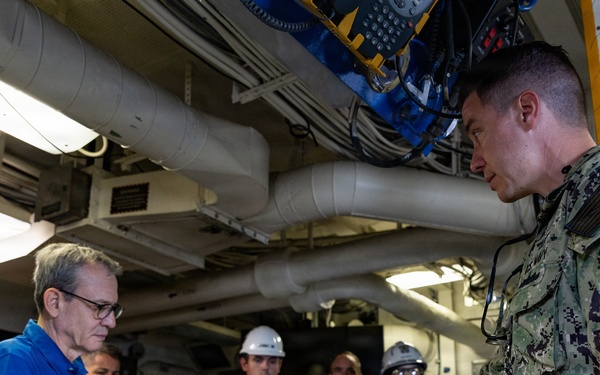 USS Gerald R. Ford (CVN 78) hosts Under Secretary of the Navy