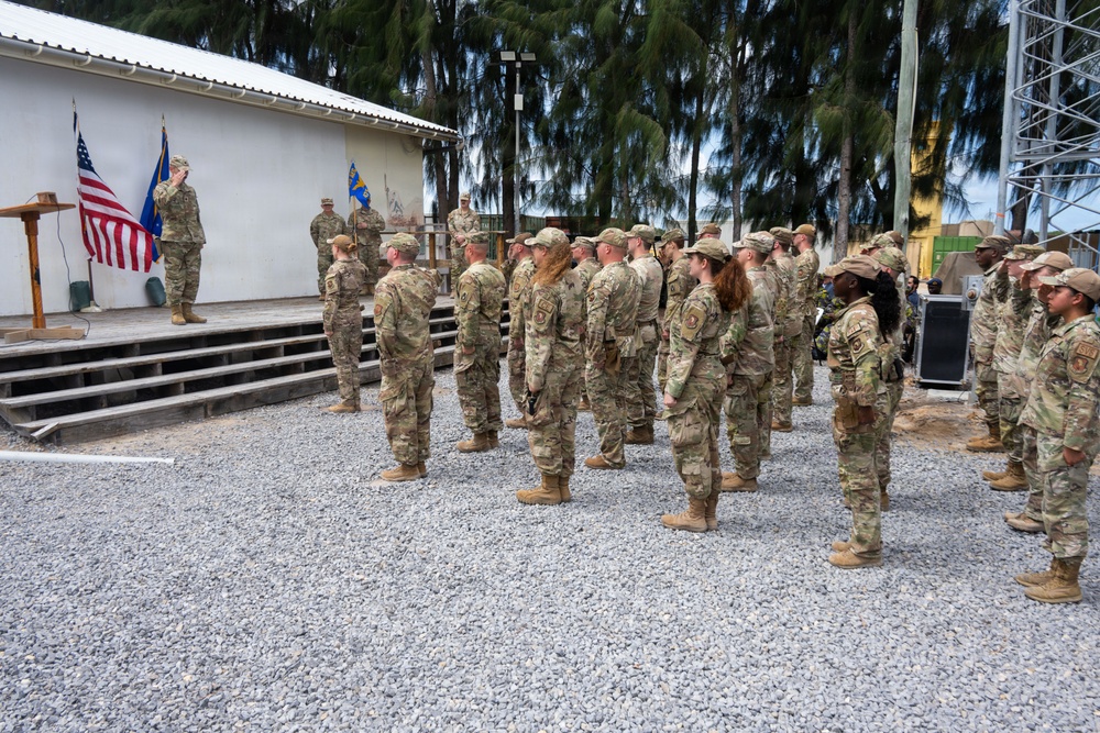 475th Expeditionary Air Base Squadron Change of Command