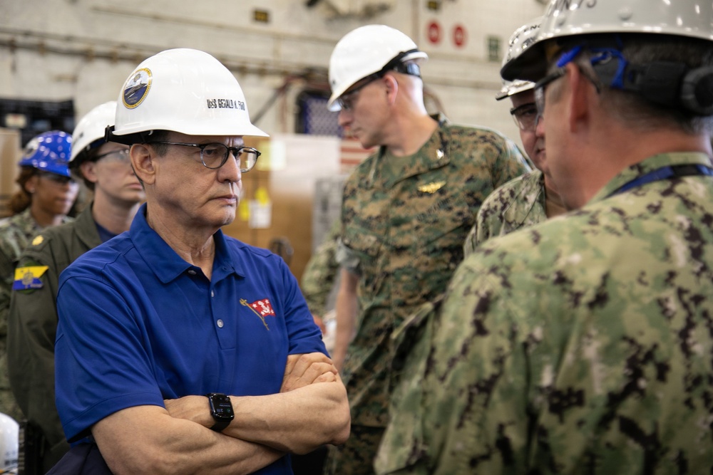 Under Secretary of the Navy Visits USS Gerald R. Ford (CVN 78)