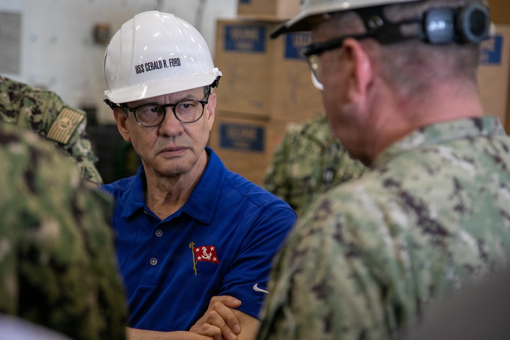 Under Secretary of the Navy Visits USS Gerald R. Ford (CVN 78)