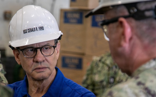 Under Secretary of the Navy Visits USS Gerald R. Ford (CVN 78)
