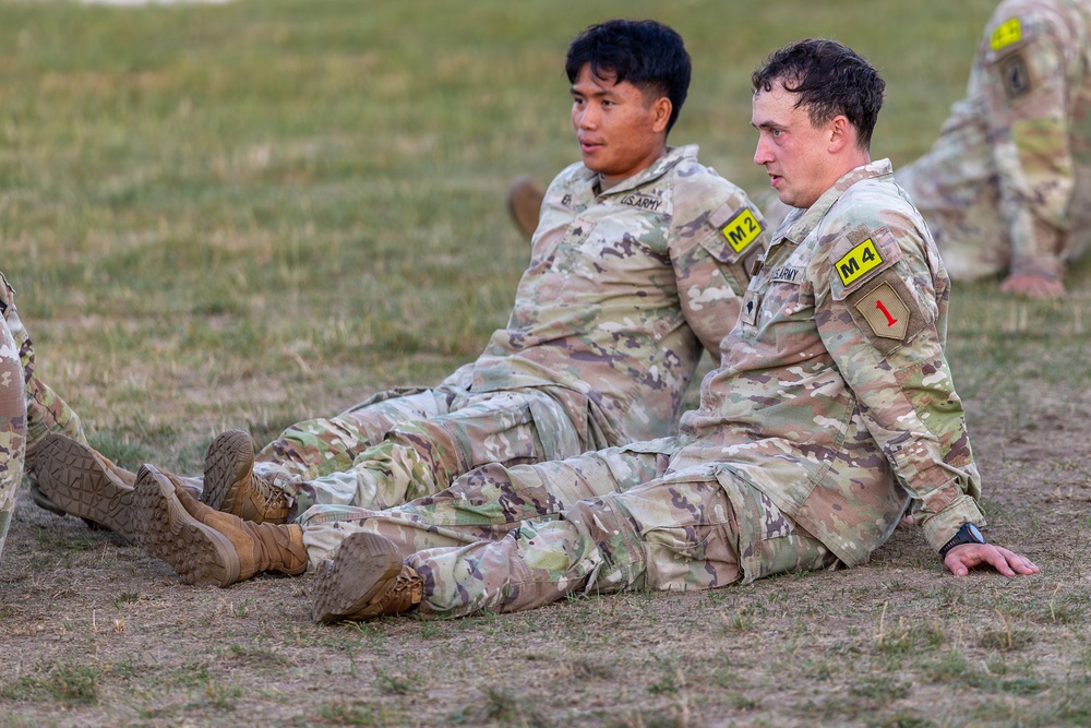 1st Infantry Division Soldiers Tackle AFT at USAREUR-AF Best Squad Competition