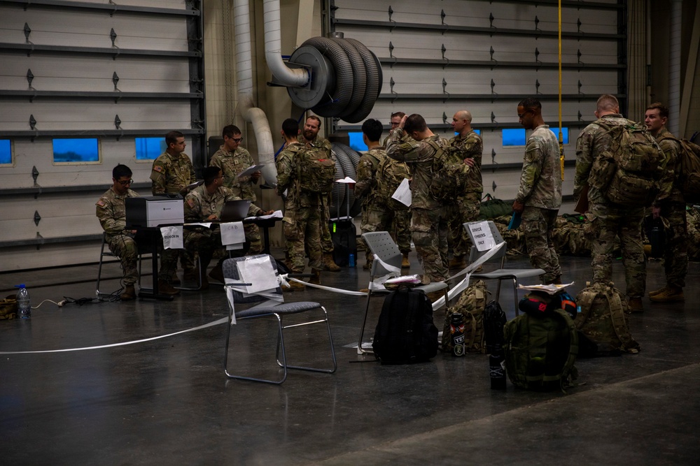 1st Combat Aviation Brigade Conducts Deployment Manifest