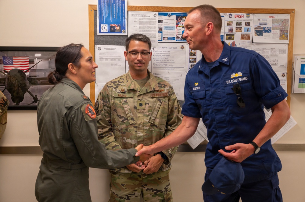 Clay Receives Coast Guard Commander's Coin