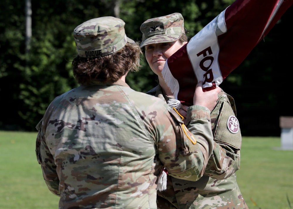 Fort Drum DENTAC passes colors to new commander