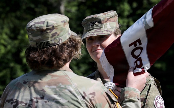 Fort Drum DENTAC passes colors to new commander
