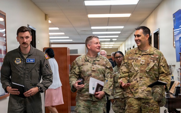 436th AW Col. Prentiss visits AFMAO in immersion tour