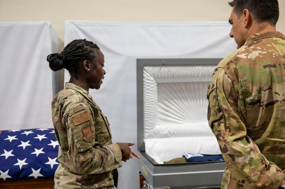 436th AW Col. Prentiss visits AFMAO in immersion tour