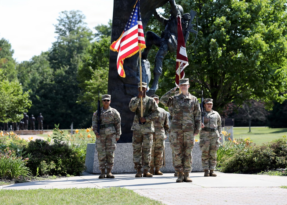 Fort Drum DENTAC passes colors to new commander