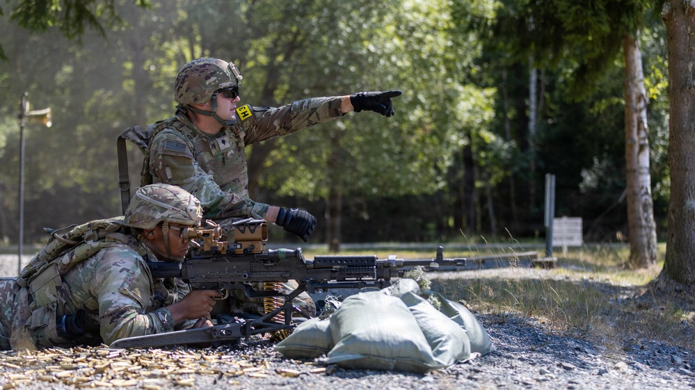 U.S. Army Europe and Africa Best Squad Competitors Conduct M240B Live-Fire